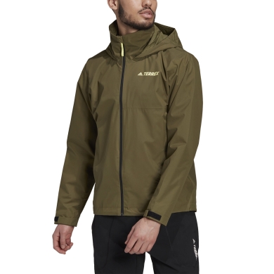 adidas Rain Jacket Terrex Multi Rain.Rdy 2-Layer (breathable, waterproof, 2.5 layers) focus olive green Men